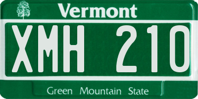 VT license plate XMH210