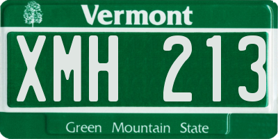 VT license plate XMH213