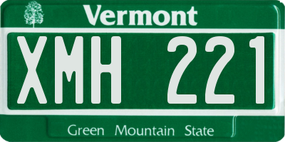 VT license plate XMH221