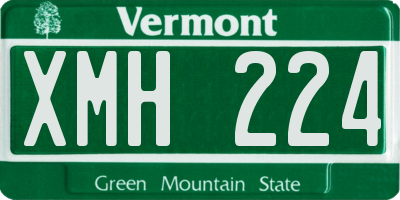 VT license plate XMH224