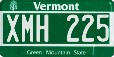 VT license plate XMH225
