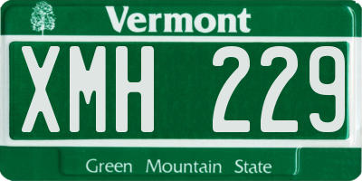 VT license plate XMH229