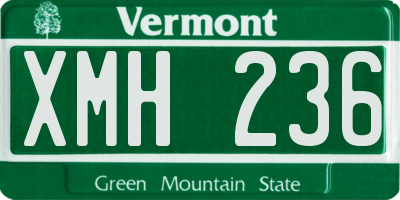 VT license plate XMH236