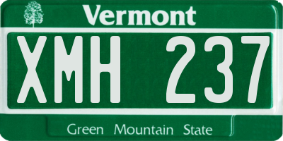VT license plate XMH237