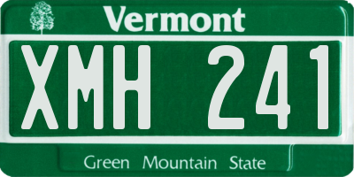 VT license plate XMH241