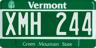 VT license plate XMH244
