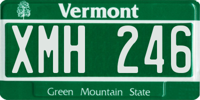 VT license plate XMH246