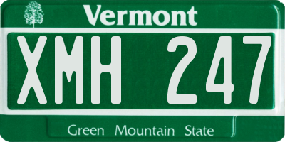 VT license plate XMH247