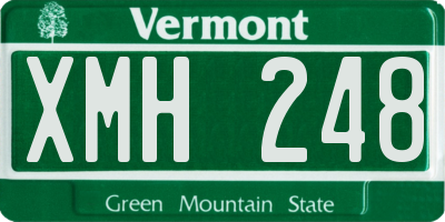 VT license plate XMH248