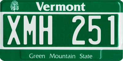 VT license plate XMH251
