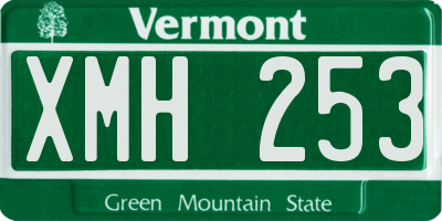 VT license plate XMH253