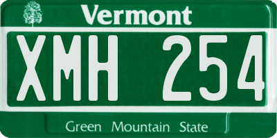 VT license plate XMH254