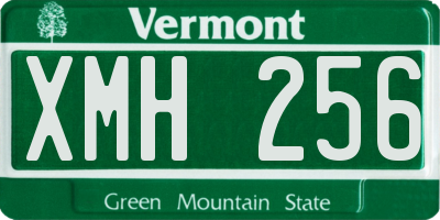 VT license plate XMH256