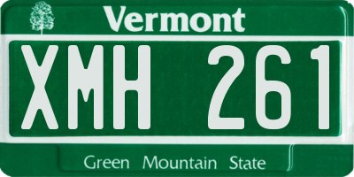 VT license plate XMH261