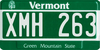 VT license plate XMH263