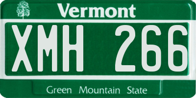 VT license plate XMH266