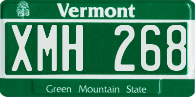 VT license plate XMH268
