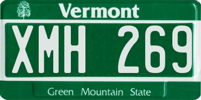 VT license plate XMH269