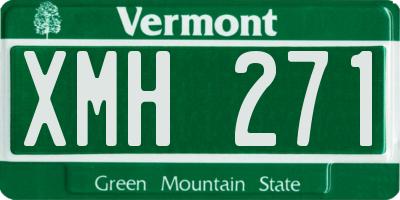 VT license plate XMH271