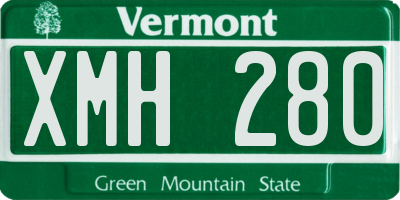 VT license plate XMH280