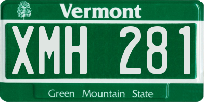 VT license plate XMH281