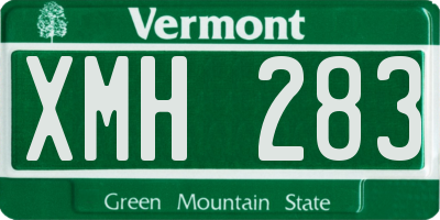 VT license plate XMH283