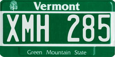 VT license plate XMH285