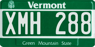 VT license plate XMH288