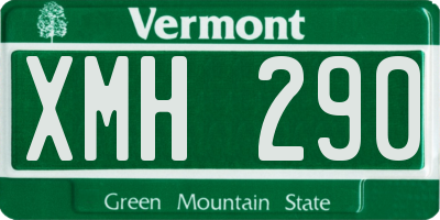 VT license plate XMH290
