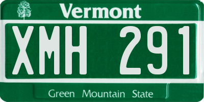 VT license plate XMH291