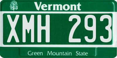 VT license plate XMH293
