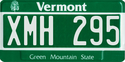VT license plate XMH295