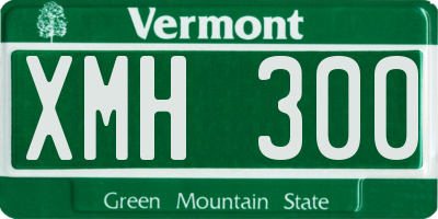 VT license plate XMH300