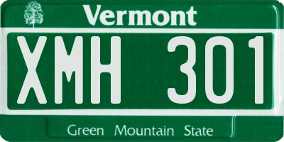 VT license plate XMH301