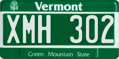 VT license plate XMH302