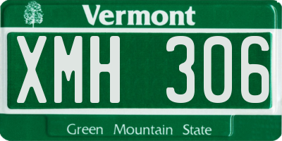 VT license plate XMH306