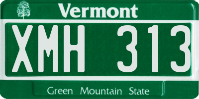 VT license plate XMH313
