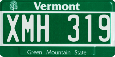 VT license plate XMH319