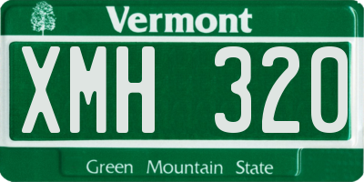 VT license plate XMH320
