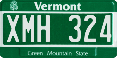 VT license plate XMH324