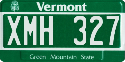 VT license plate XMH327