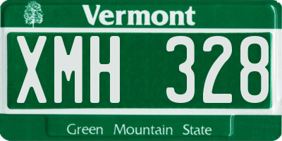 VT license plate XMH328