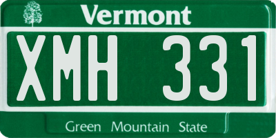 VT license plate XMH331