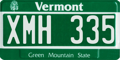 VT license plate XMH335