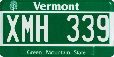 VT license plate XMH339