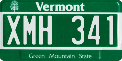 VT license plate XMH341