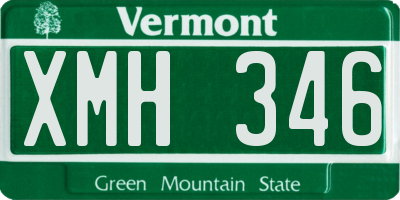 VT license plate XMH346
