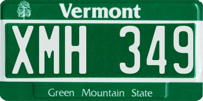 VT license plate XMH349