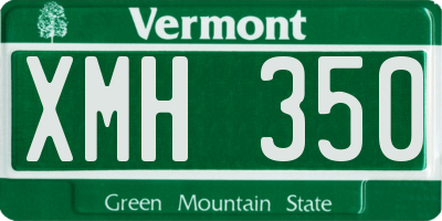 VT license plate XMH350
