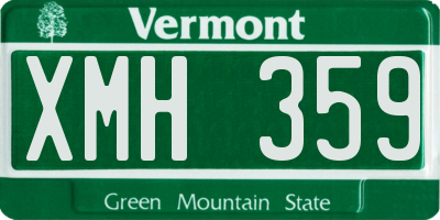 VT license plate XMH359